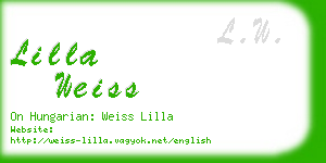lilla weiss business card